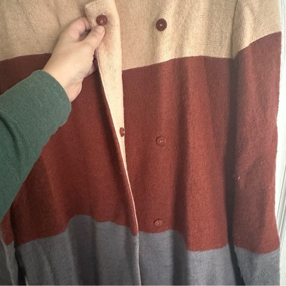 Cullen Wool Blend Cardigan Sweater Women's Small striped fisherman aesthetic - Picture 3 of 10